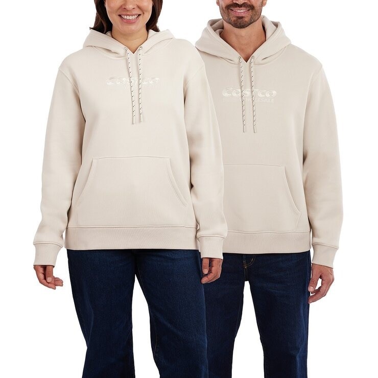 KSIGNATURE Unisex Logo Hoodie, Size S (M) / M (W), Cream.