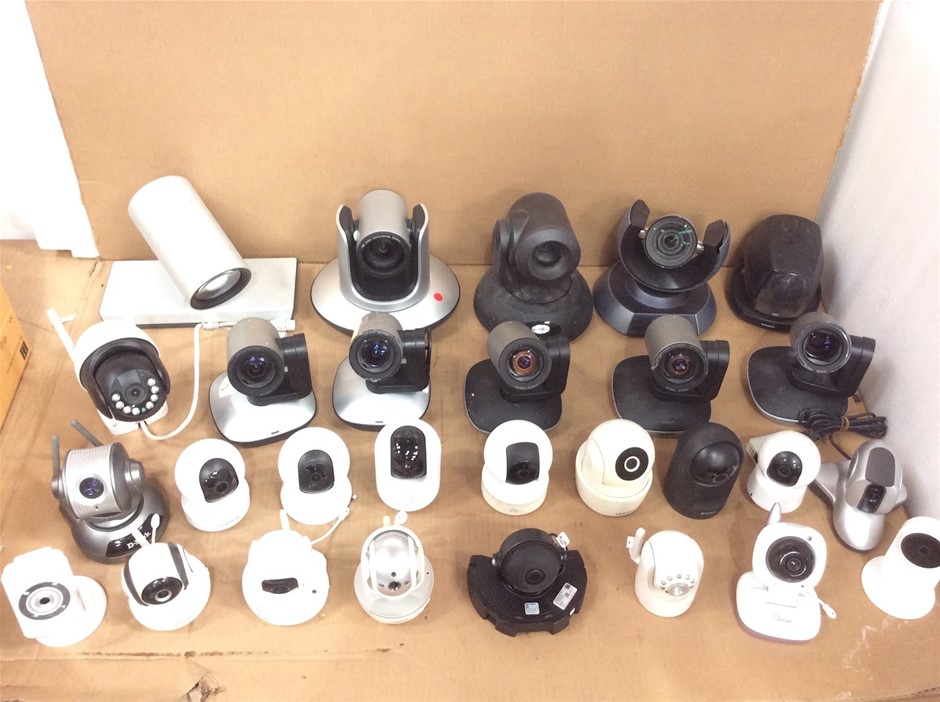 Mixed Brands PTZ Video Conferencing And IP Security Cameras (Lot of 28)