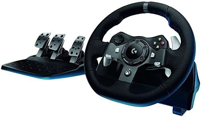 LOGITECH, G920 Driving Force Racing Wheel for Xbox One. NB: Minor Use. Left