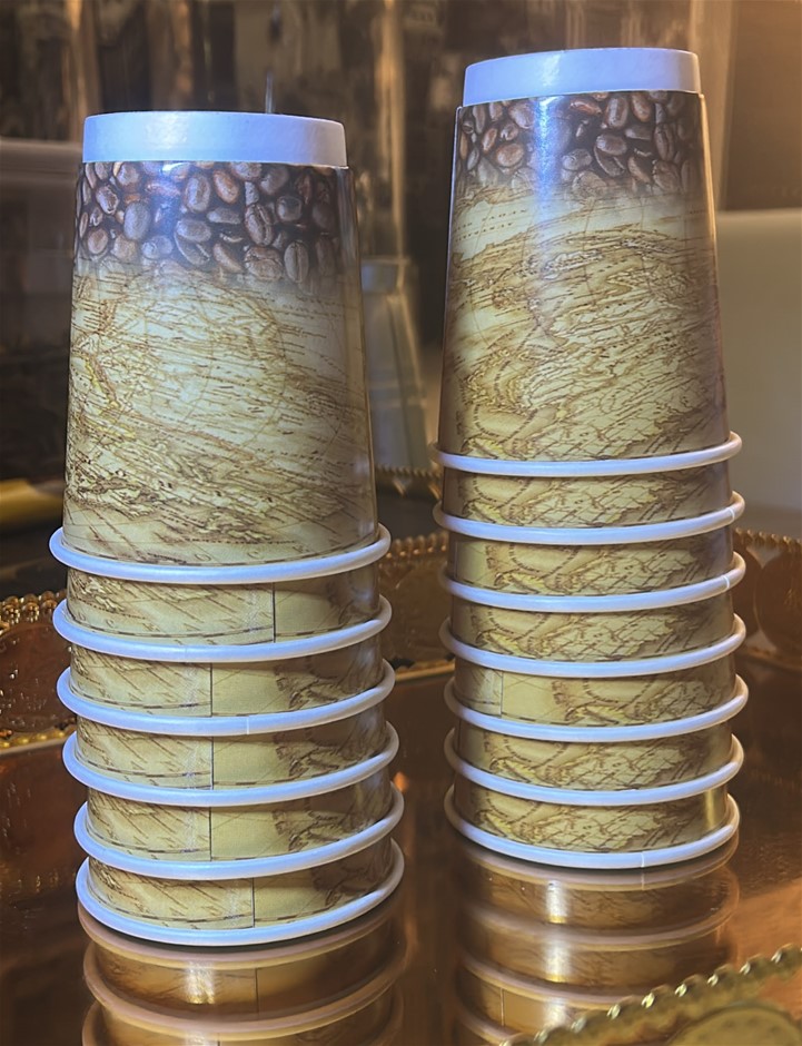 250x 8oz Paper Coffee Cups