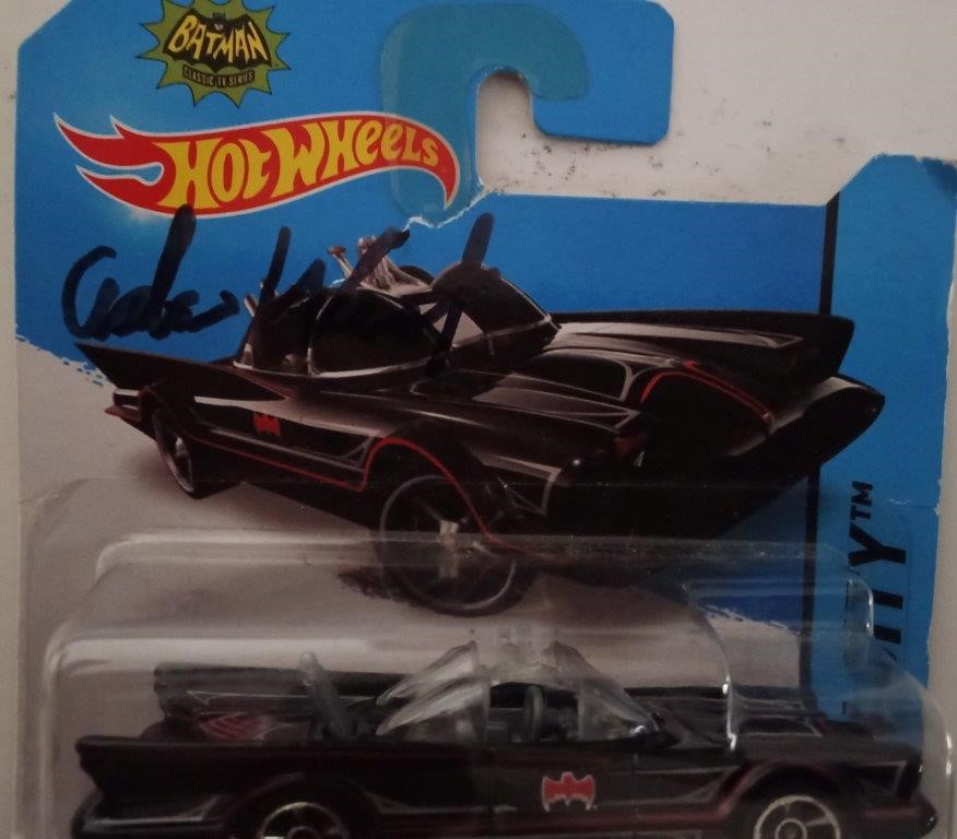 ADAM WEST SIGNED BATMOBILE MODEL CAR