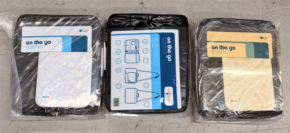 3 x On the Go Satchels. Items may not be in original packaging and may have