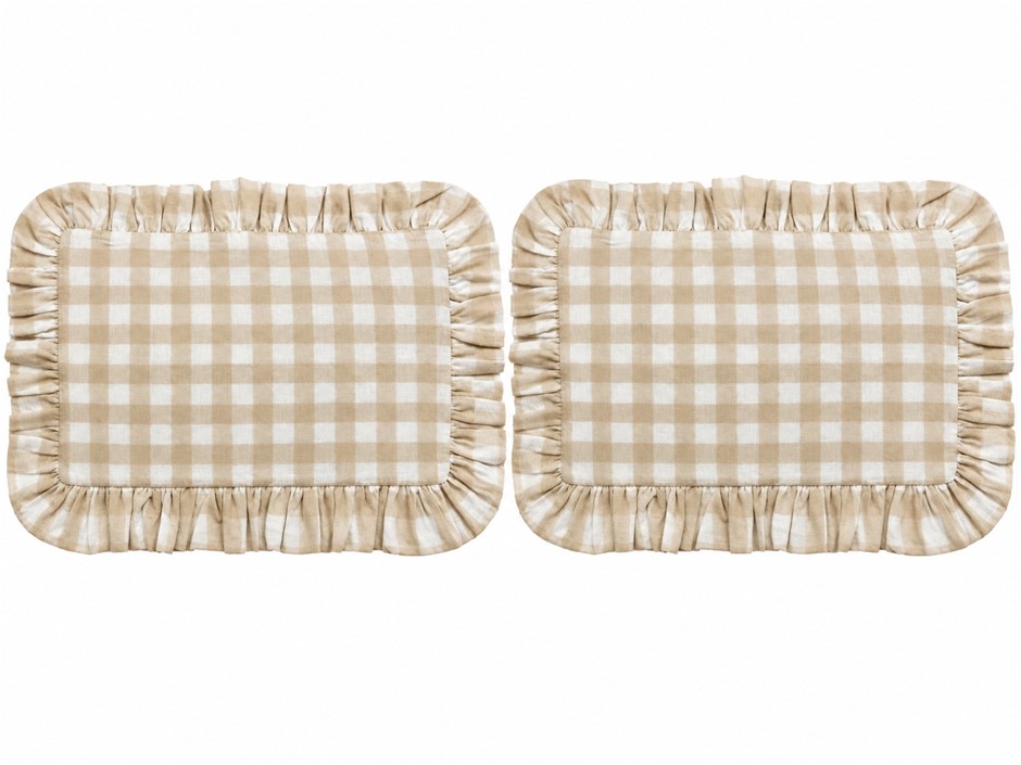 Miss Sundara 2 Piece Pillow Covers (14"x20") Colorway 2 - Beige