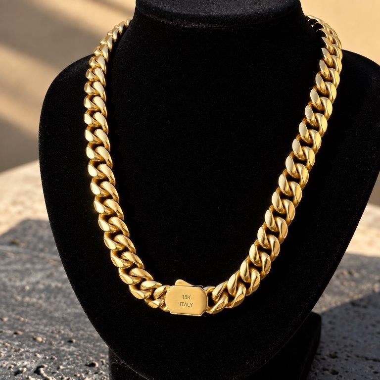18kTriple Yellow Gold Plated Chain-Quality Guarantee-70cm
