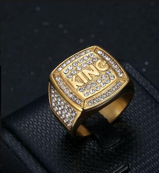 925 Silver Hip Hop Men's Ring (Stamps)-12 US