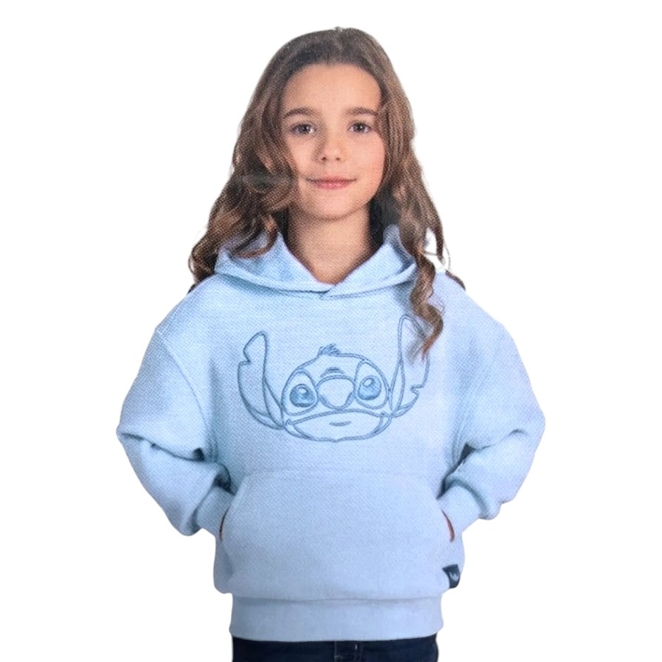 MAD ENGINE Kids' Hoodie, Size M (7/8), Stitch/Blue. NB: minor marks