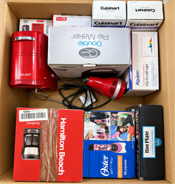 Assorted Kitchen Appliances Bundle of Coffee Maker, Pie Maker, Hand Mixer &