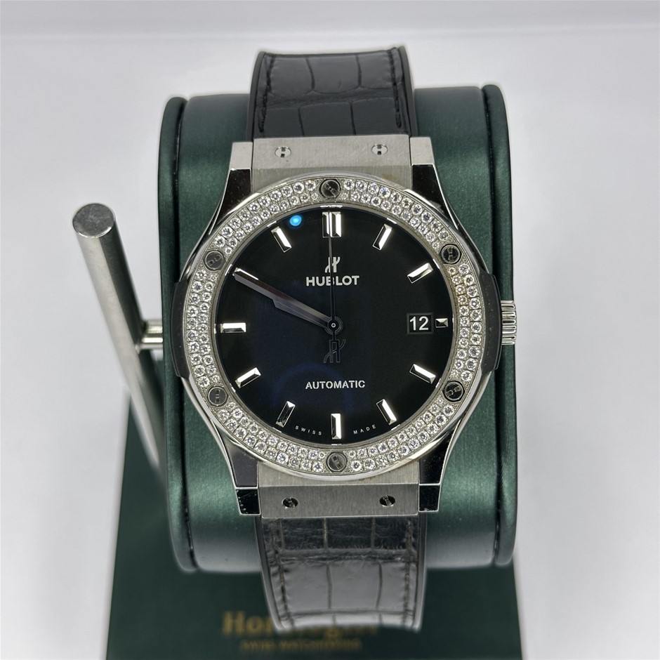 Hublot Classic Fusion Titanium w/ Factory Diamonds 2017 Ref: 511.NX.1171.LR