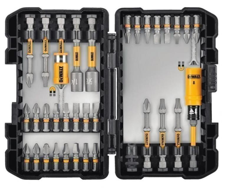 DeWALT Max Impact 34-Piece 1/4" Hex Screwdriving Driver Bit Set.