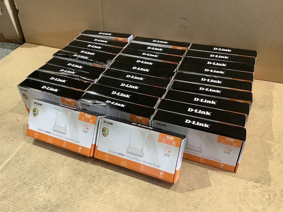 D-Link N300 VDSL2/ADSL2+ Wireless Modem Router (Lot of 29)