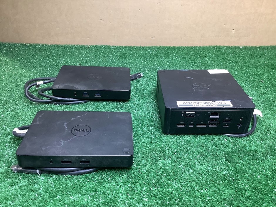 Dell WD15 USB-C / TB16 Thunderbolt Laptop Docking Stations (Lot of 3)