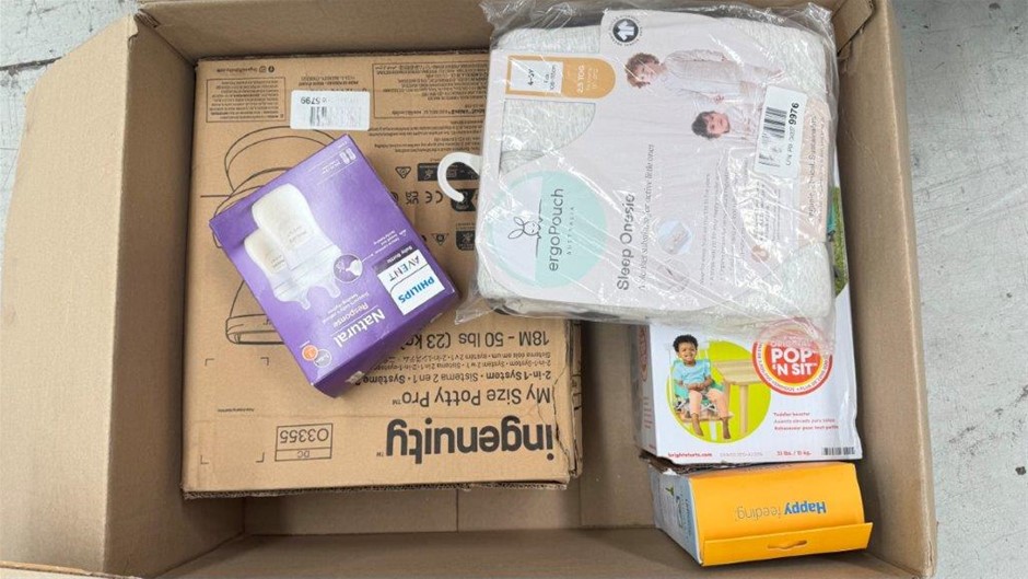 Assorted Box of Baby Items incl: Philips Bottles, Ingenuinity Potty Pro, Er
