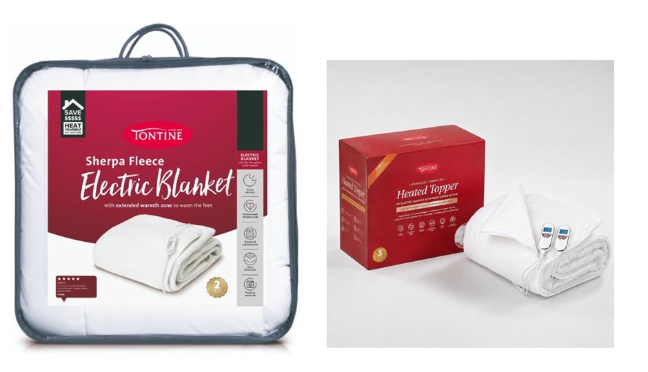 TONTINE 1 x Sherpa Fleece Electric Blanket Double Bed (137x190cm) & 1 x Lux