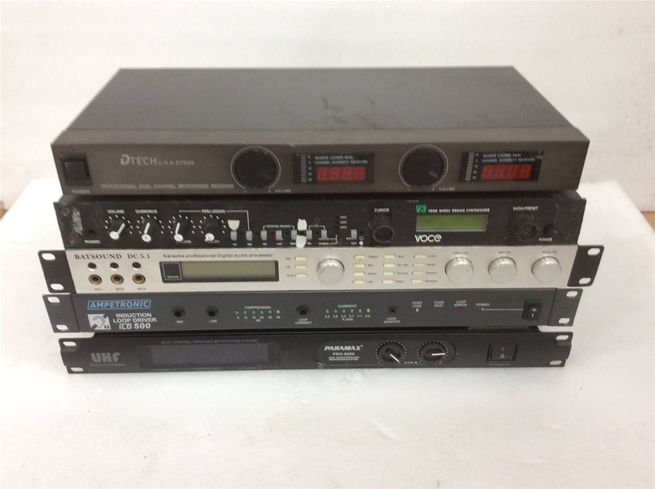 Wireless Microphone Receivers Audio Processors, Synthesizers(Lot of 5)