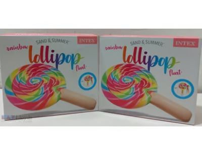 3  Intex Lollipop Float, giant inflatable pool mat colorful swirl lollipop