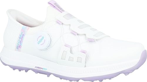 Skechers Women's Hands Free Slip-Ins: GOgolf Elite 5 Sneaker, White/Lavende