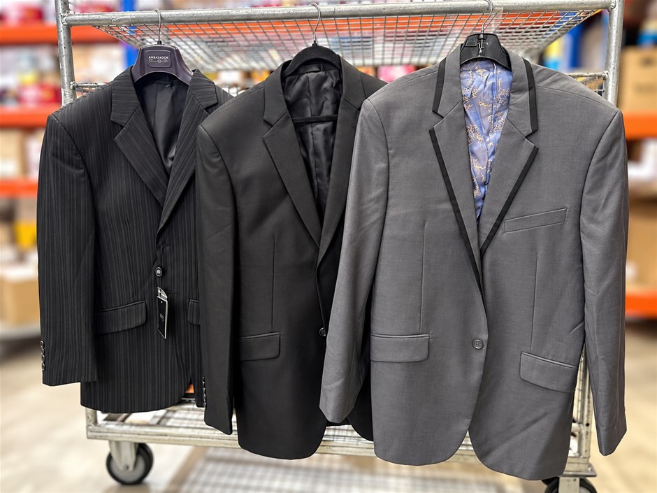Approx. 10+ x Assorted Men's Business Suits & Formal Suit Jackets, Mixed St