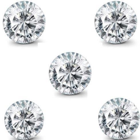 0.06 carat white 5 diamonds round