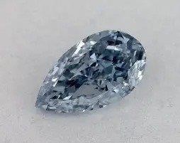 0.18 carat Natural pear shape blue diamond