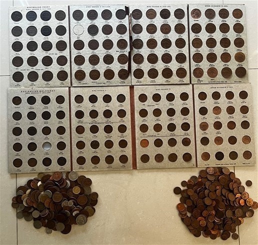 Bulk Items: Pennies & Half Pennies Set, Kilo Of World & Decimal