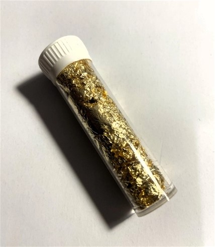 Vial Full Of Gold Leaf/Flake