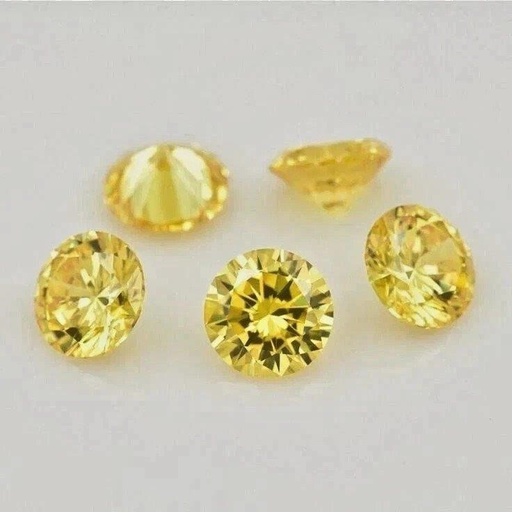 0.05 carat 5 round yellow diamond