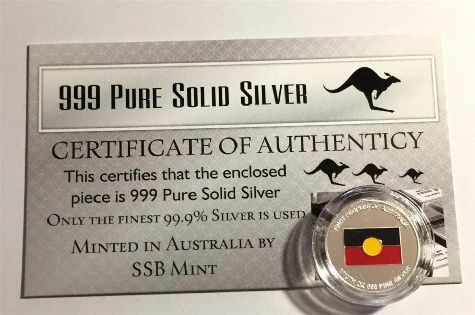 Aboriginal Flag 1/10oz 999 Pure Silver Coin with COA