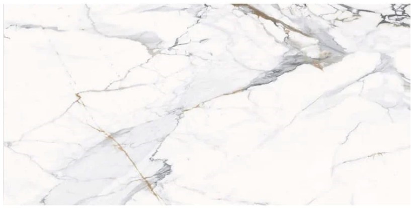 28.85m² of Calacatta Oro Marble Look Floor/Wall Tiles 600x1200x9.5mm