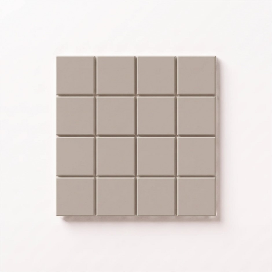 15.34m² of Deco Small Grid Ash Grey Floor/Wall Tiles 150x150x8.5mm