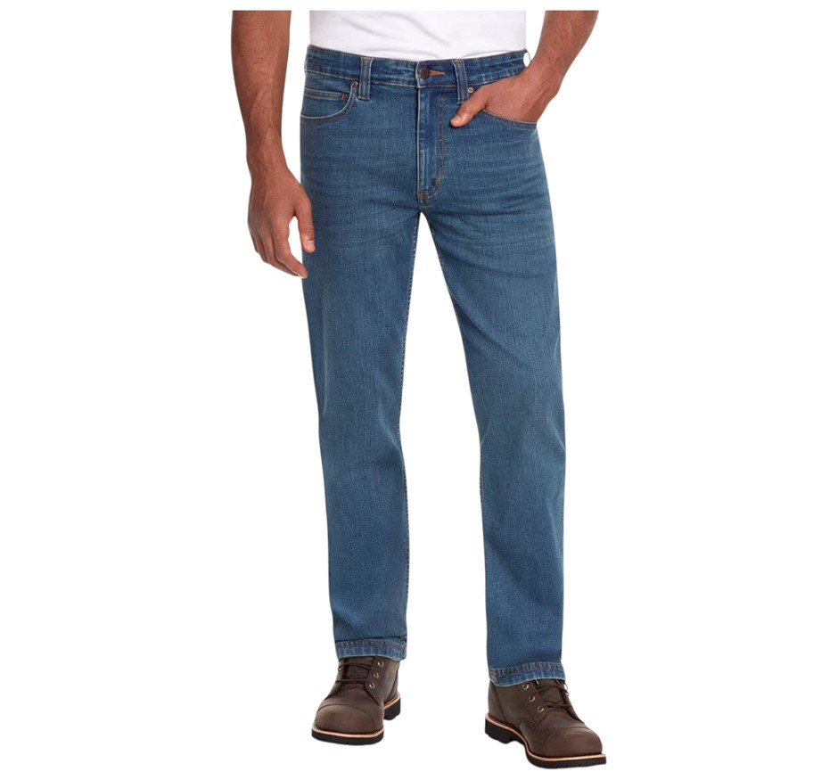 SIGNATURE Men's Jeans, Size 40x34, 70% Cotton, Blue.