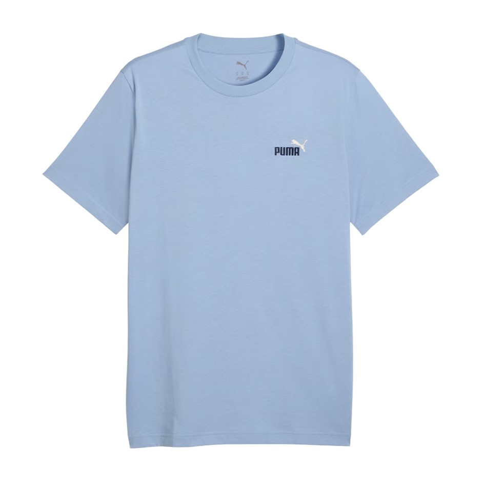 PUMA Graphics 2-Color Small No.1 Logo Tee, Size XL, 100% Cotton, Chambray B
