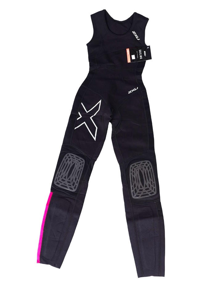 2 x 2XU Women's High Performance Power Long John, Size 2XS, Black/Ros.