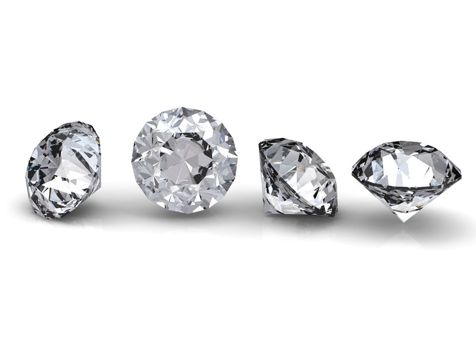 0.04 carat white round 4 diamonds