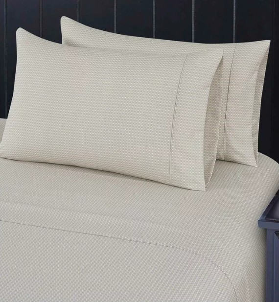 SOUTH POINT 4pc Sheet Set, King Single, Ernesto Tile.  Buyers Note - Discou