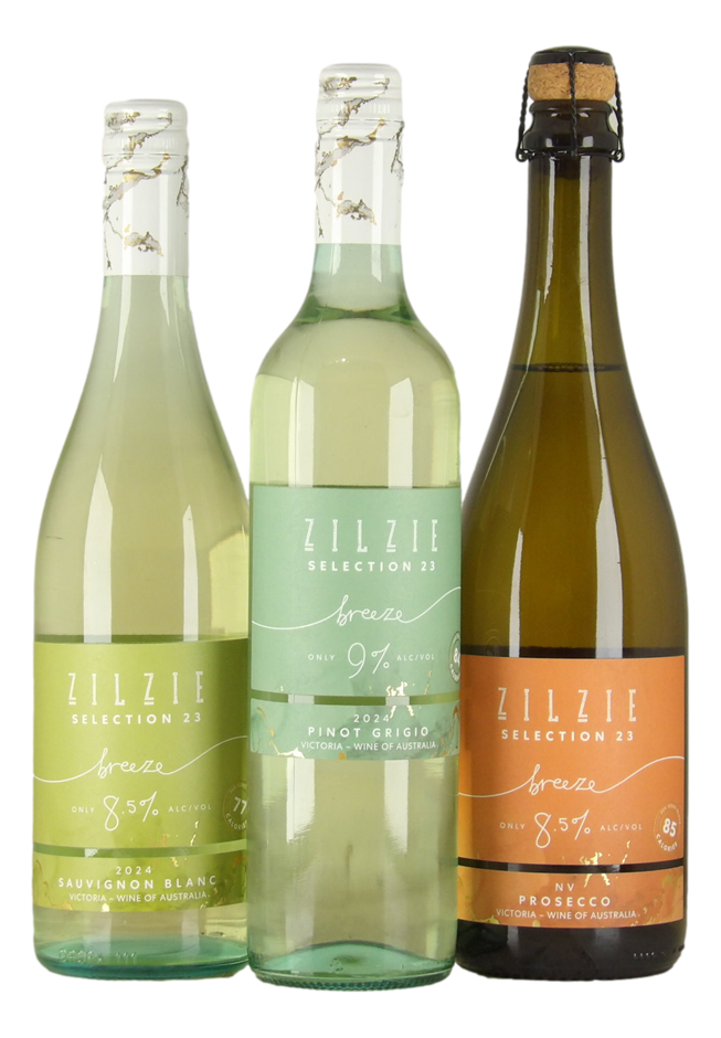 Mixed Zilzie Selection 23 Breeze White Wine Pack (9x 750mL) Vic