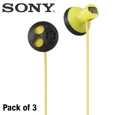 3-Pack Sony MDR-PQ5 PIIQ Earbud Headphon