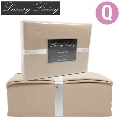 Luxury Living 1000TC CVC Sheet Sets Quee