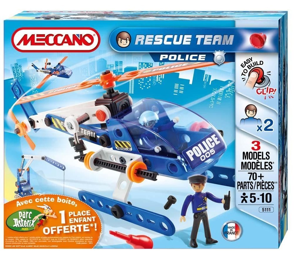 Meccano Rescue Team Police Helicopter