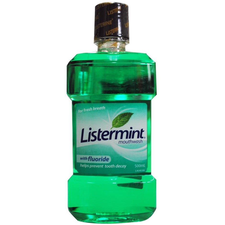 6x Listerine 500mL Listermint Mouth Wash