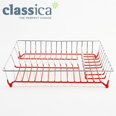 Classica Deluxe Wire Dish Drainer - Red