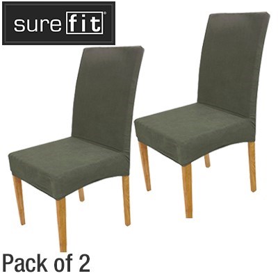 Buy Sure Fit Stretch Dining Chair Cover 2 Pack Green Grays Australia