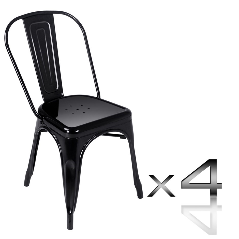 4 x Replica Tolix Dining Metal Chair Glo