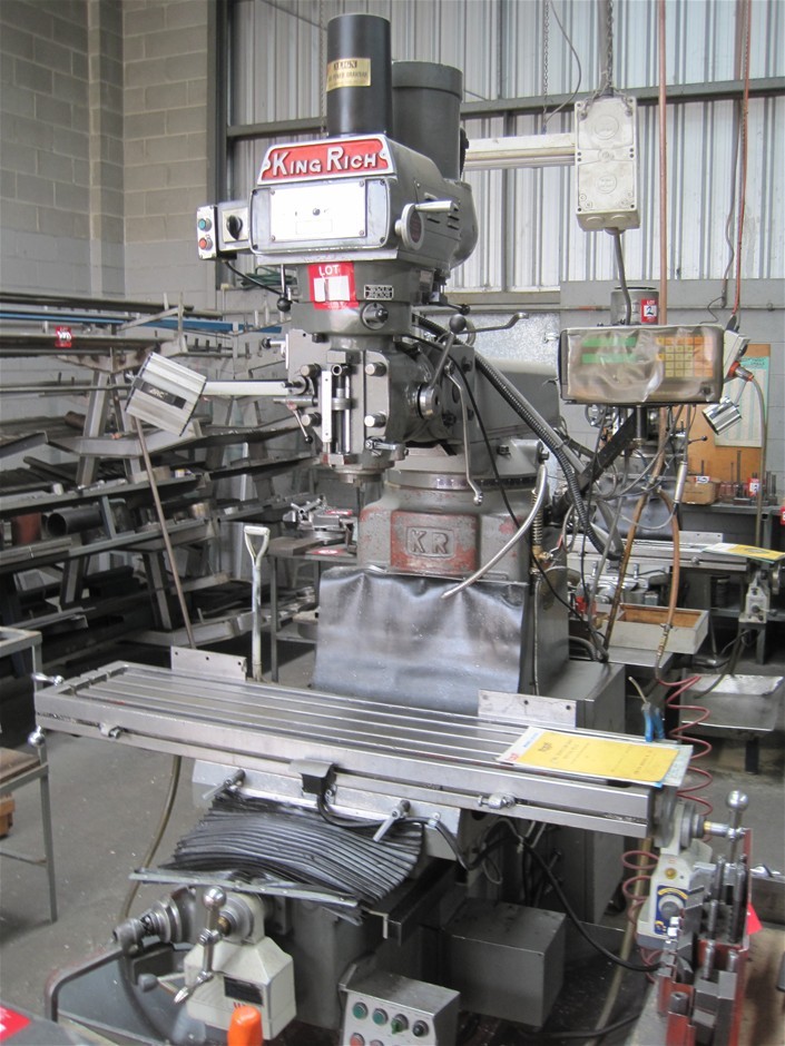 King Rich Turret Type Milling Machine (Type B Asset) Auction (0001