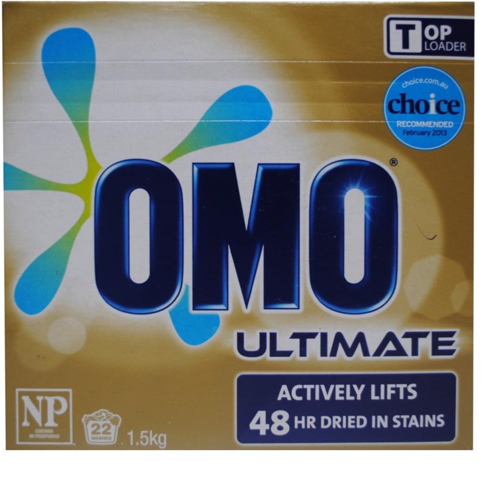 9 x Omo 1.5Kg Laundry Powder Top Loader 