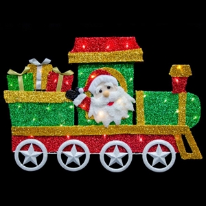 35 LED Tinsel Santa Train Christmas Ligh