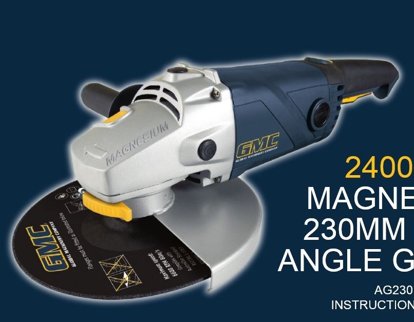 GMC 2400W Magnesium 230mm Angle Grinder Auction (00202092944) Grays Australia