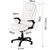 8 Point Massage Executive PU Leather Office Computer Chair White