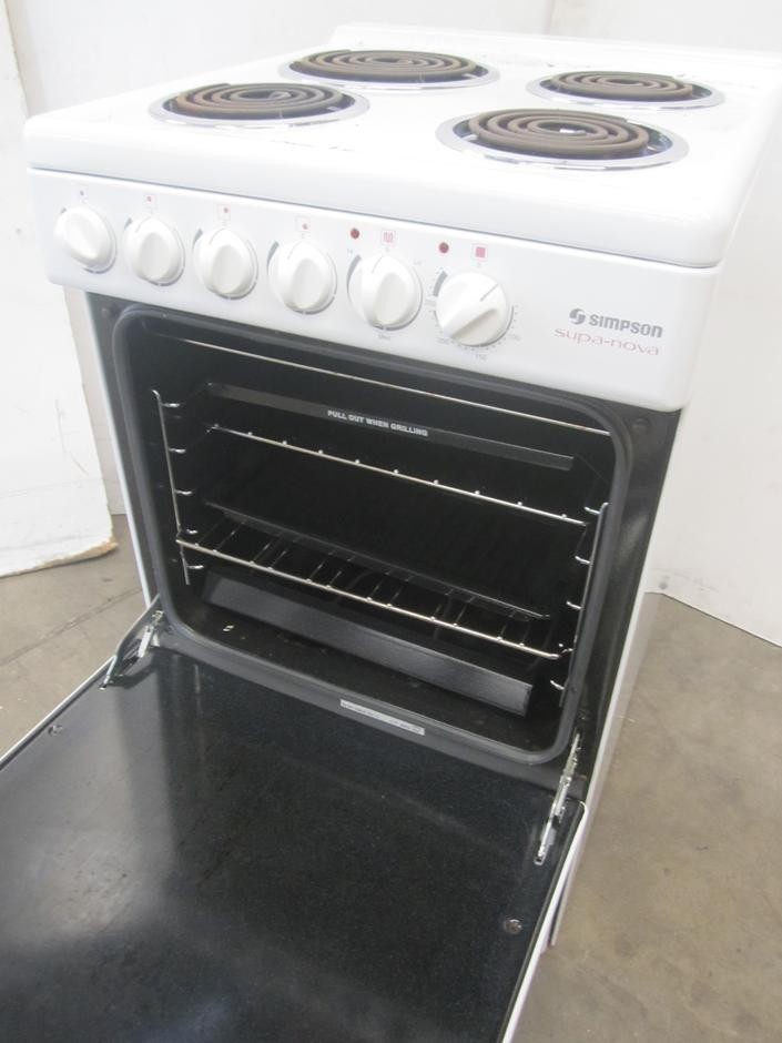 Simpson supaNova 4 plate electric upright stove Auction (00657001252