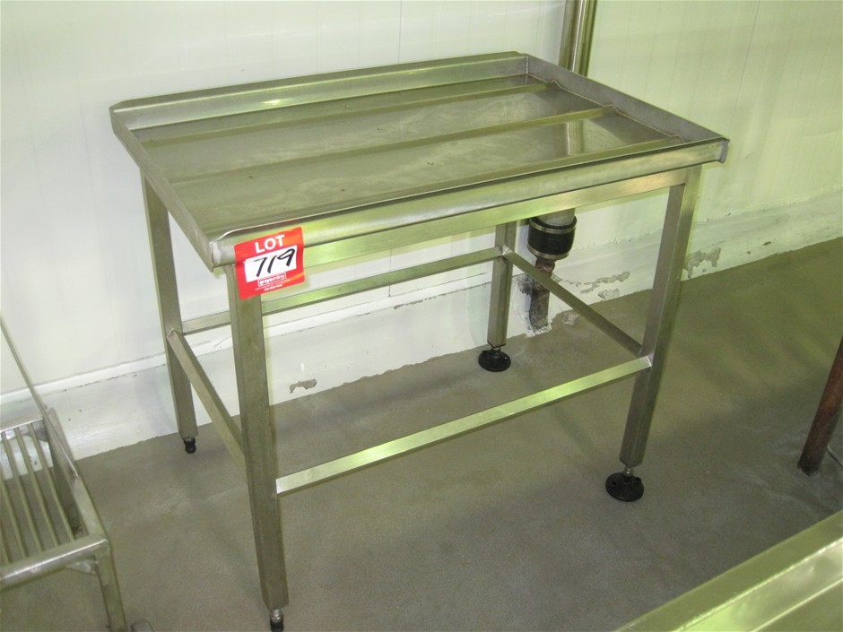 Stainless steel drain table, 960(l) x 620(w) x 820(h) (Type A Asset ...