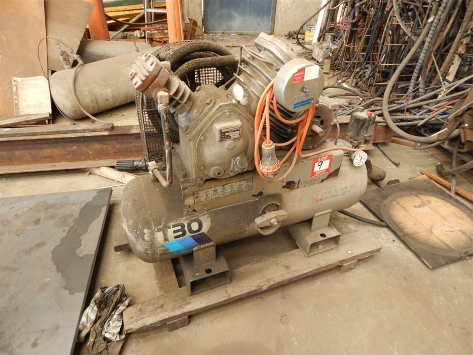 Air Compressor, IngersollRand Type T30, Model 253, twin cylinder, belt